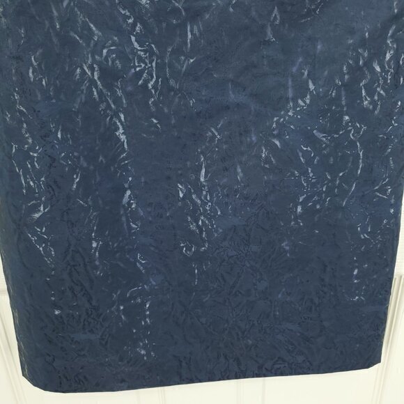 VTG 90s Exte Jeans Coated Woven Collared Mini Dress 28/42/US 6 Navy Blue - Picture 9 of 16